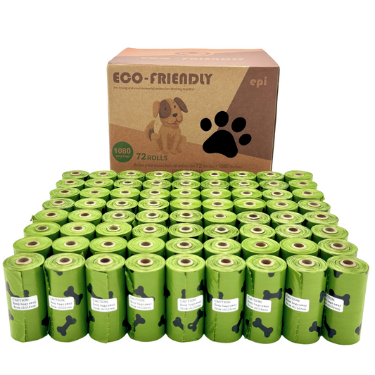 Bulk biodegradable dog poop bags 72 rolls - 1080 leak-proof waste bags