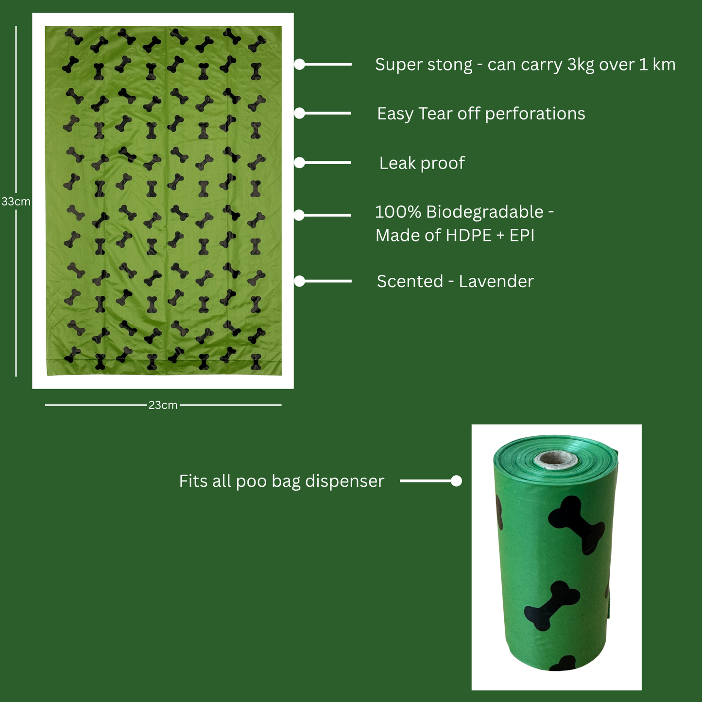 Biodegradable Dog Poop Bags - 36 Rolls (540 Bags) | 9-Month Eco Supply