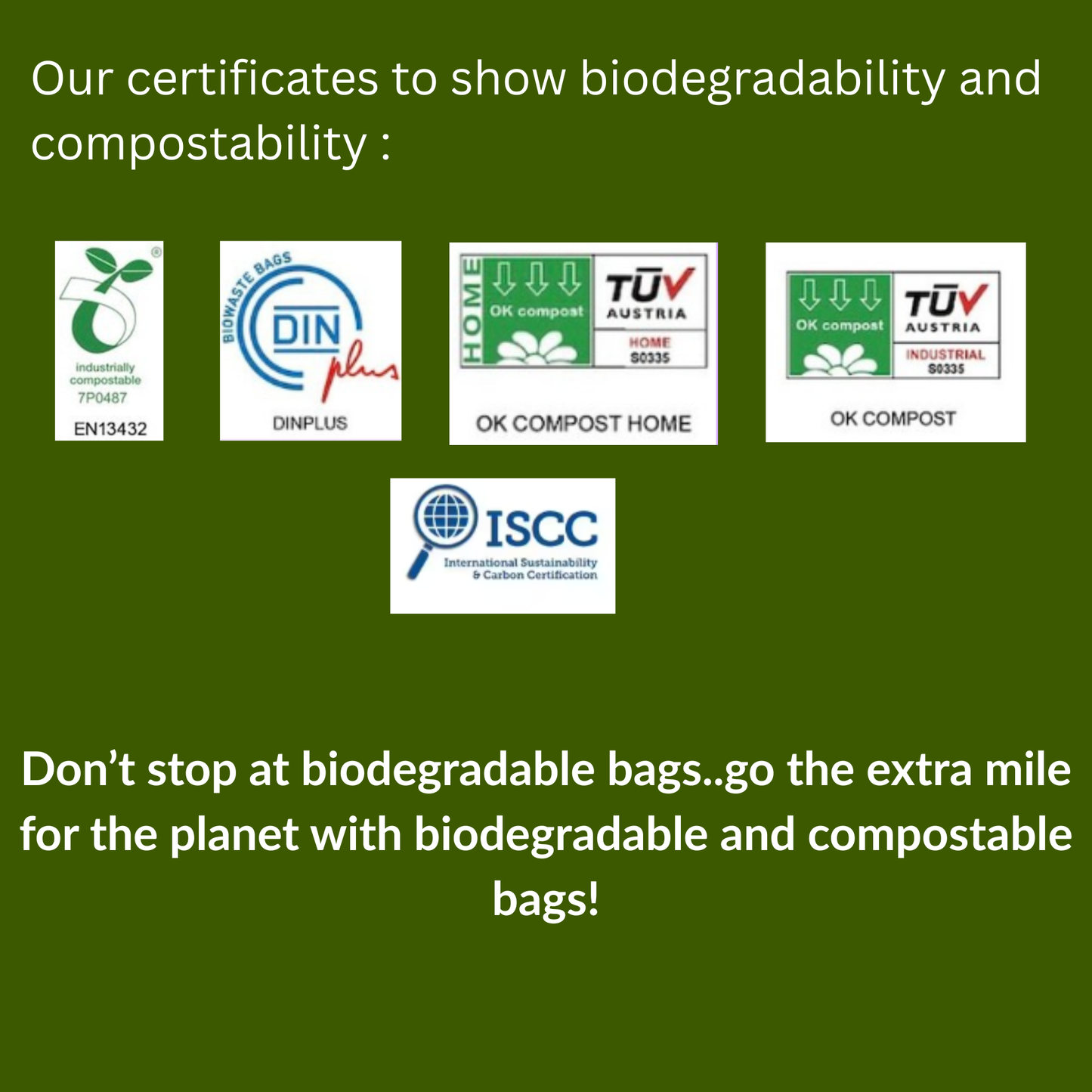 Dog Poo Bags Biodegradable / Compostable Certified – Bulk 18 roll /270 Bag Pack | Flat top | EN 13432 | Eco Friendly Waste Bags | Extra Thick, Leak Proof, Scented