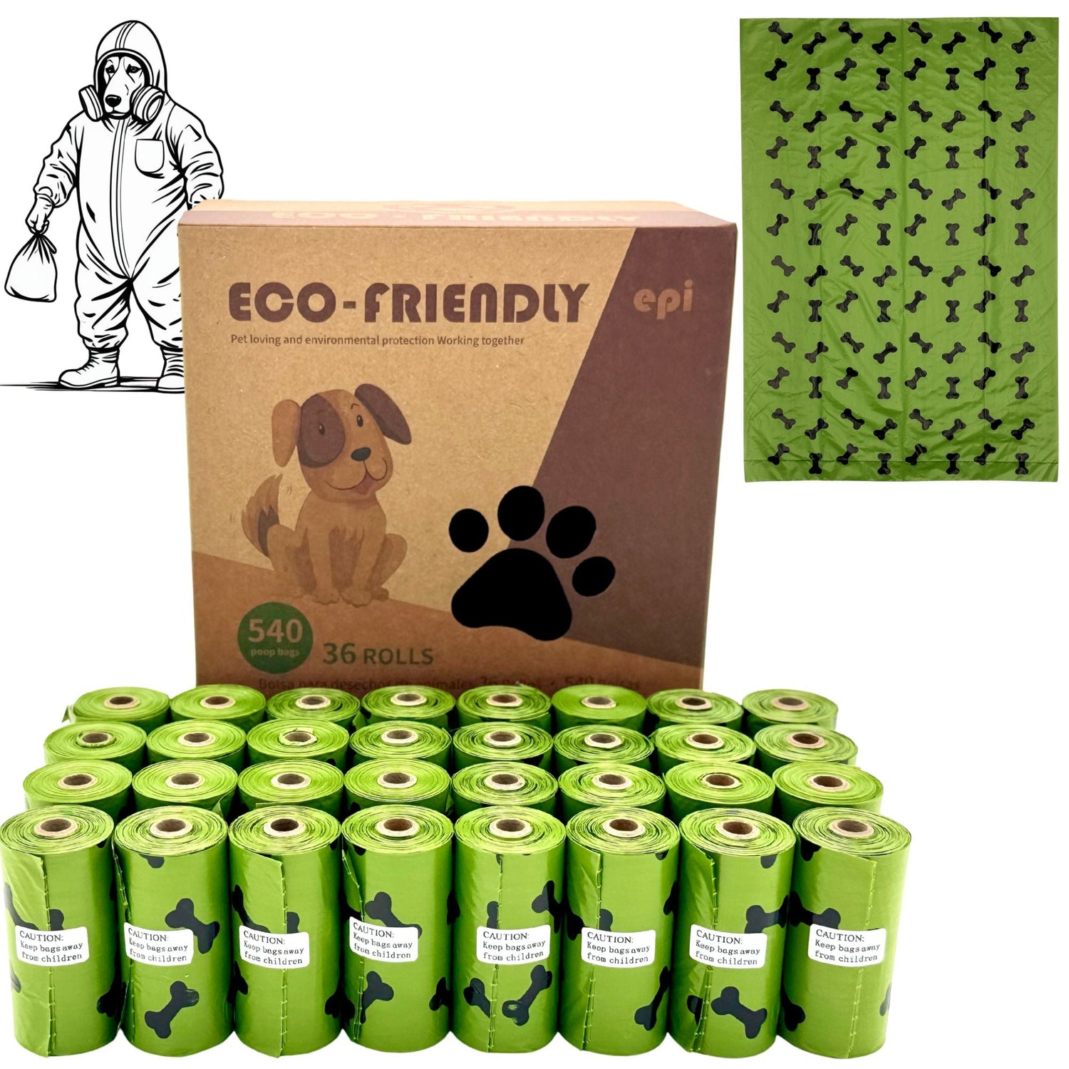 Biodegradable Dog Poop Bags - 36 Rolls (540 Bags) - £14.50
