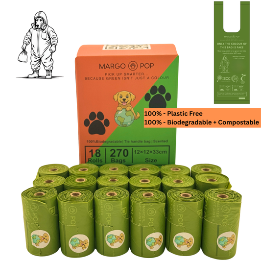 18 roll tie handle dog poo bag