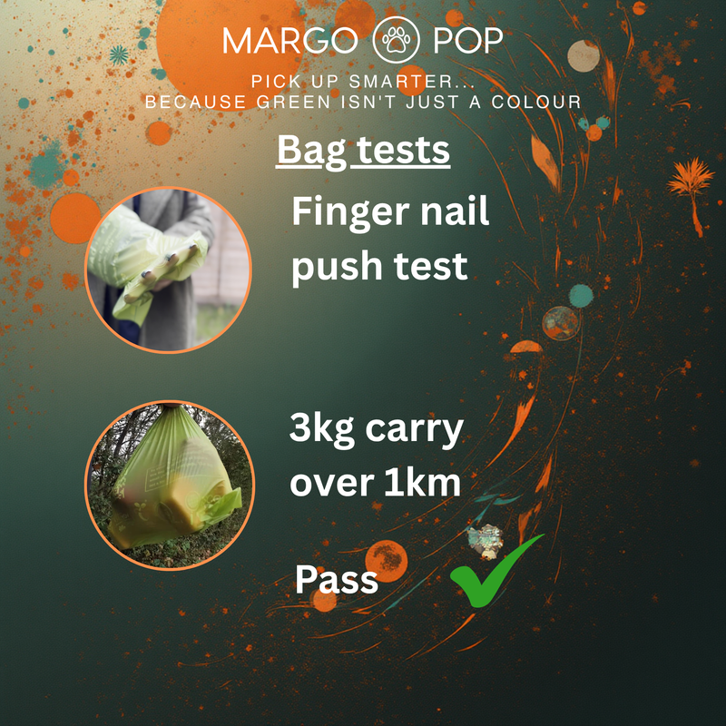 Strength test of bag. 3kg weights carry. Finger Nail push test